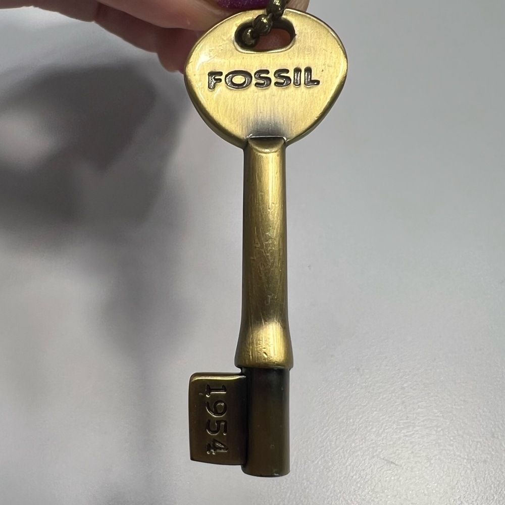 Fossil Brass Bag Tag - Picture 5 of 6